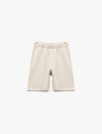 Pamuklu Beli Lastikli Basic Şort