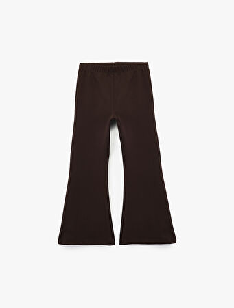 Beli Lastikli Basic İspanyol Paça Pantolon