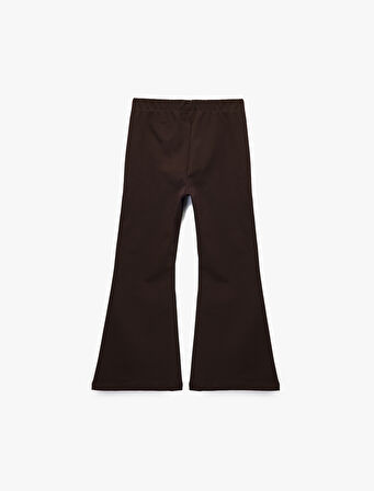 Beli Lastikli Basic İspanyol Paça Pantolon
