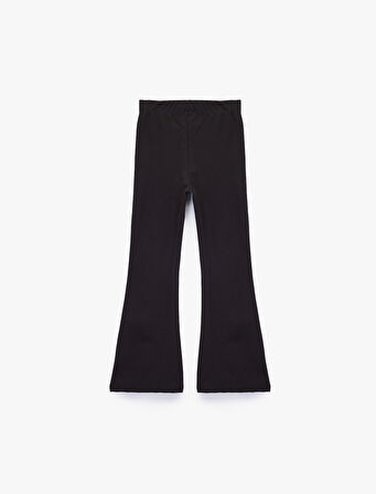 Beli Lastikli Basic İspanyol Paça Pantolon