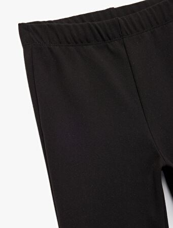 Beli Lastikli Basic İspanyol Paça Pantolon