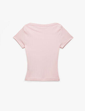 Pamuklu Slim Fit Kısa Kollu Bisiklet Yaka Basic Tişört