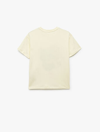 Lisanslı Kısa Kollu Bisiklet Yaka Pamuklu Stitch Tişört