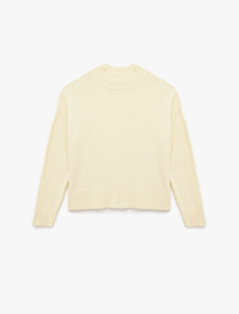 Dik Yaka Uzun Kollu Basic Triko Kazak