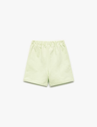 Cep Detaylı Pamuklu Beli Bağcıklı Şort