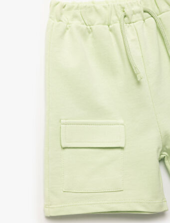 Cep Detaylı Pamuklu Beli Bağcıklı Şort