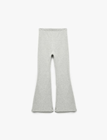 Beli Lastikli Ribanalı İspanyol Paça Pantolon