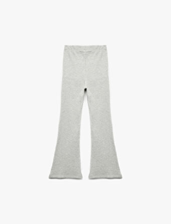 Beli Lastikli Ribanalı İspanyol Paça Pantolon