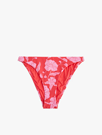 Dokulu Çiçekli Brazilian Bikini Altı