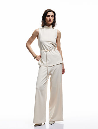 Normal Bel Regular Fit Uzun Geniş Paça Palazzo Pantolon