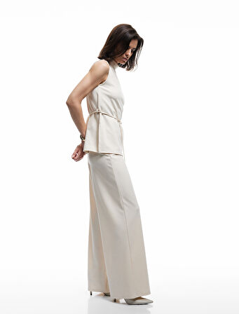 Normal Bel Regular Fit Uzun Geniş Paça Palazzo Pantolon