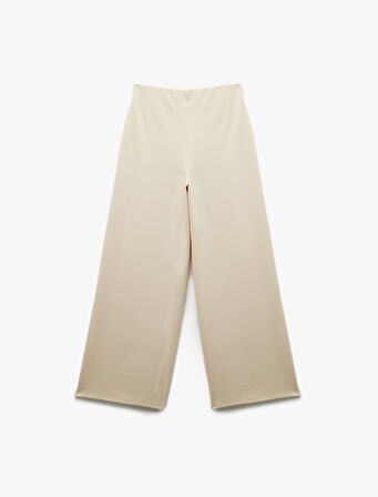 Normal Bel Regular Fit Uzun Geniş Paça Palazzo Pantolon