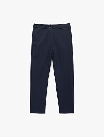 Normal Bel Yan Cepli Kumaş Cigarette Pantolon