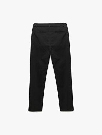 Normal Bel Yan Cepli Kumaş Cigarette Pantolon