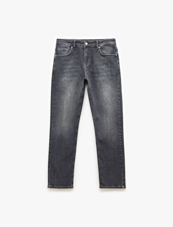 Normal Bel Pamuklu Straight Fit Jean Pantolon - Mark Jean