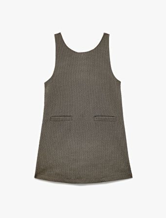 A Kesim Bisiklet Yaka Kolsuz Jile Elbise