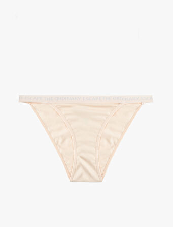 Rahat Kalıp Pamuklu Baskılı Bel Detaylı Brazilian Külot