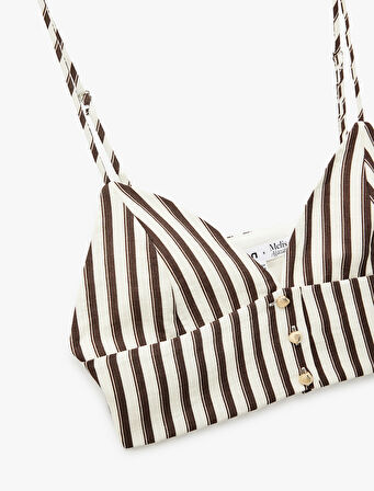 Koton X Melis Ağazat - Viskon Kumaş Astarlı İnce Askılı Büstiyer