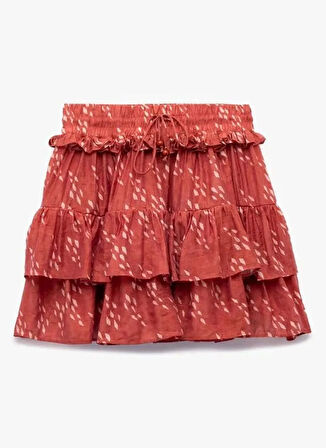 Koton x Melis Agazat Pembe Kadın Regular Fit Etek 5SAK70202EW