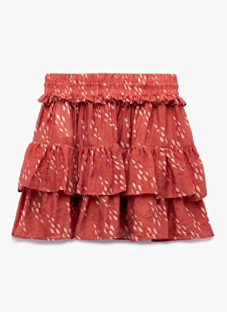 Koton x Melis Agazat Pembe Kadın Regular Fit Etek 5SAK70202EW