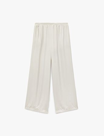 Oversize Cep Detaylı Beli Lastikli Pantolon