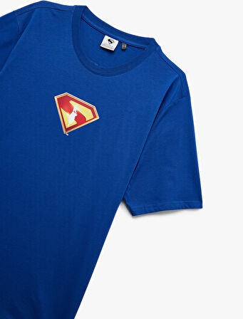 Regular Fit Kısa Kollu Bisiklet Yaka Lisanslı Superman Tişört