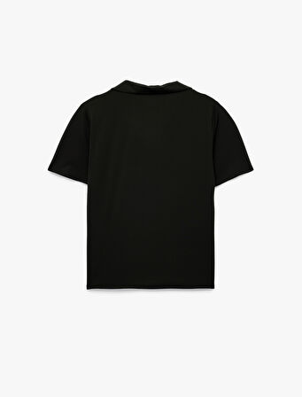 Kısa Kollu Polo Yaka Rahat Kalıp Spor Tişört