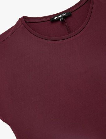 Rahat Kalıp Kısa Kollu Bisiklet Yaka Spor Tişört