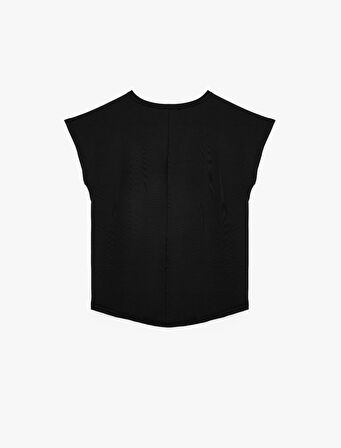 Rahat Kalıp Kısa Kollu Bisiklet Yaka Spor Tişört