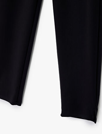 Yüksek Bel Modal Karışımlı Bağcıklı Cepli Jogger Eşofman Altı