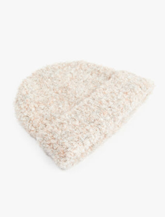 Yün Karışımlı Katlı Kırçıllı Örgü Bere