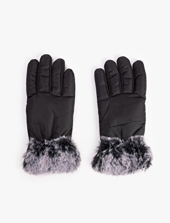 Suni Kürk Detaylı Şişme Kayak Eldiveni