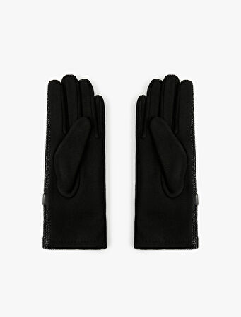 Kemer Detaylı Simli Eldiven