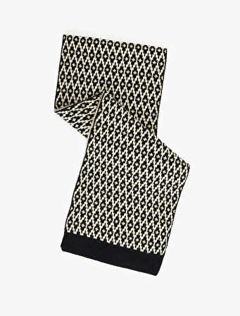 Etnik Desenli Triko Uzun Atkı