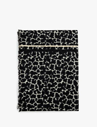 Leopar Desenli Uzun Atkı