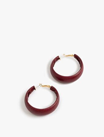 Suni Deri Halka Küpe