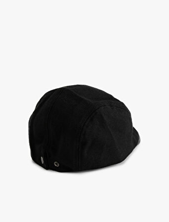 Kumaş Detaylı Kasket Şapka