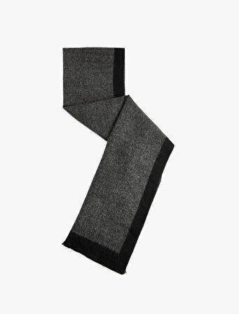 Püsküllü Uzun Çizgili Atkı