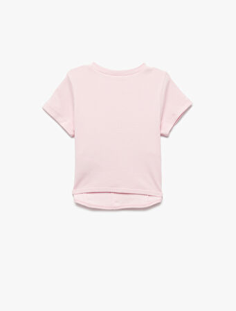 Pamuklu Bisiklet Yaka Kısa Kollu Basic Tişört