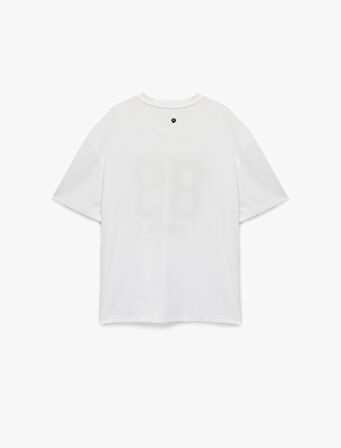 Regular Fit Kısa Kollu V Yaka Baskılı Spor Tişört