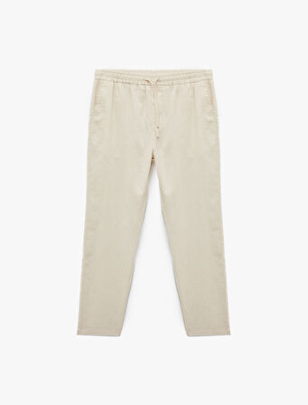 Cep Detaylı Regular Fit Beli Bağcıklı Pantolon