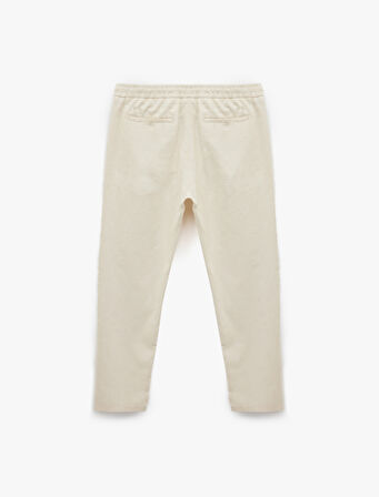 Cep Detaylı Regular Fit Beli Bağcıklı Pantolon