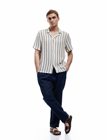 Cep Detaylı Regular Fit Beli Bağcıklı Pantolon