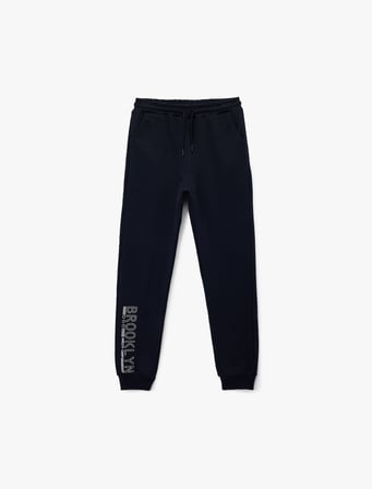 Beli lastikli Baskı Detaylı Cepli Jogger Eşofman Altı