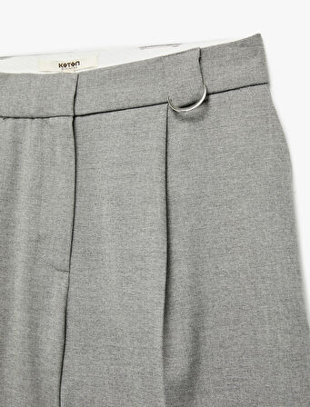 Cepli Geniş Paça Yüksek Bel Palazzo Pantolon