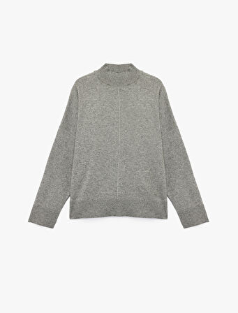 Dik Yaka Uzun Kollu Triko Kazak