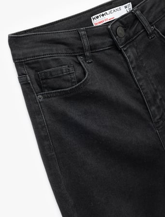 Yüksek Bel Dar Paça Denim Pantolon - Skinny Jeans