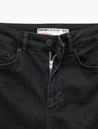Yüksek Bel Dar Paça Denim Pantolon - Skinny Jeans