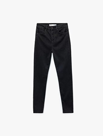 Yüksek Bel Dar Paça Denim Pantolon - Skinny Jeans