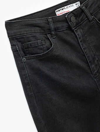 Yüksek Bel Dar Paça Denim Pantolon - Skinny Jeans